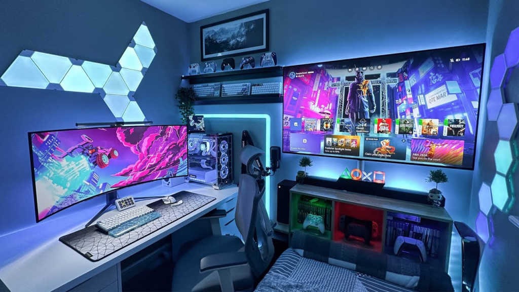 ps5 gaming setup room